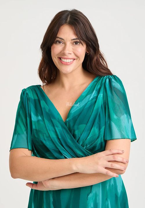 Isabelle Sea Green Float Sleeve Maxi Dress, Scarlett & Jo