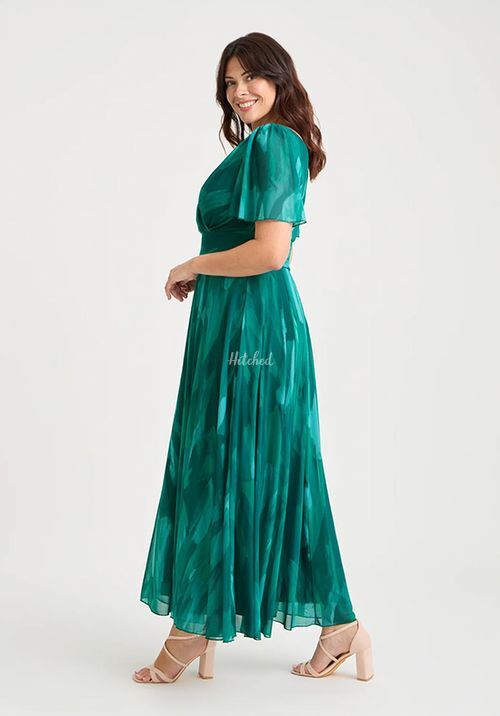 Isabelle Sea Green Float Sleeve Maxi Dress, Scarlett & Jo