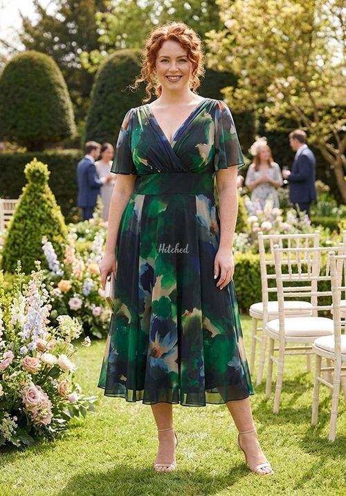 Victoria Green Blue Angel Sleeve Mesh Long Midi Dress, Scarlett & Jo