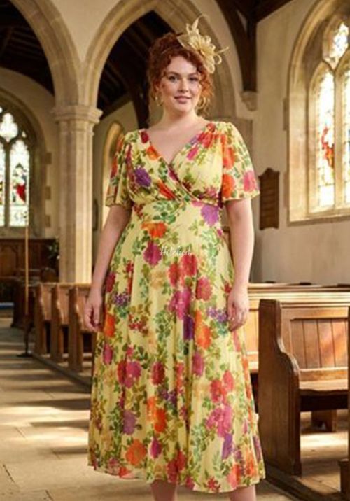 Victoria Lemon Multi Angel Sleeve Mesh Long Midi Dress, Scarlett & Jo
