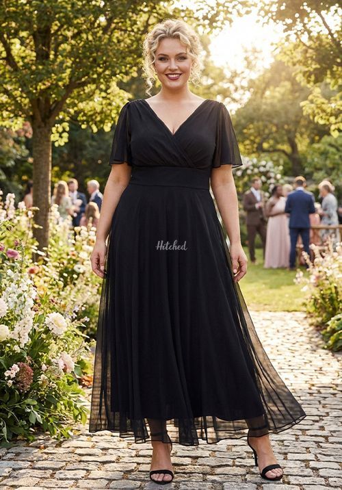 Isabelle Black Float Sleeve Maxi Dress, Scarlett & Jo
