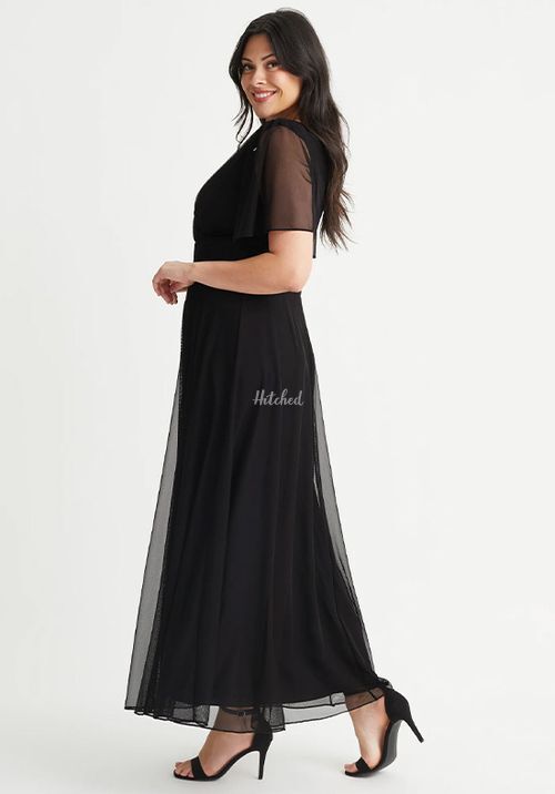 Isabelle Black Float Sleeve Maxi Dress, Scarlett & Jo