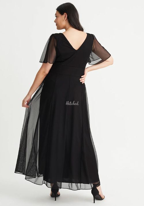 Isabelle Black Float Sleeve Maxi Dress, Scarlett & Jo