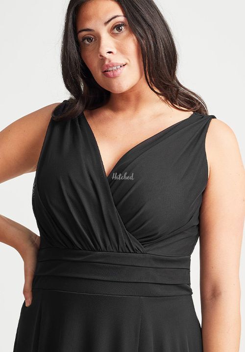 Nancy Marilyn Maxi Dress in Black Mesh, Scarlett & Jo
