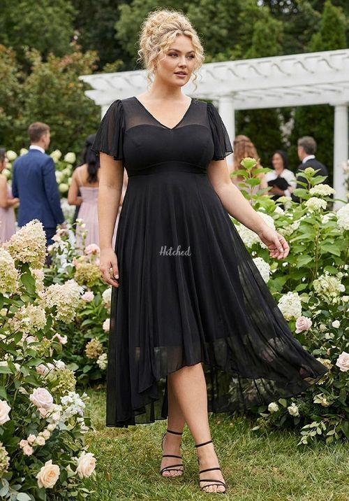 Tilly Black Angel Sleeve Sweetheart Dress, Scarlett & Jo