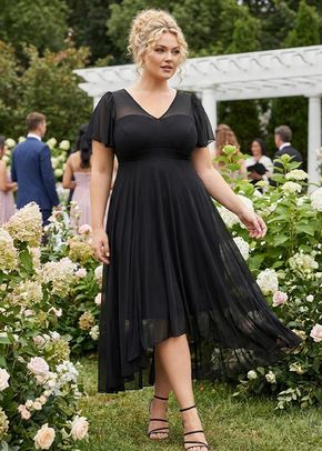 Tilly Black Angel Sleeve Sweetheart Dress, Scarlett & Jo