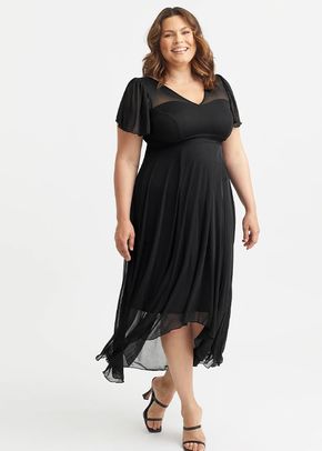 Tilly Black Angel Sleeve Sweetheart Dress, Scarlett & Jo