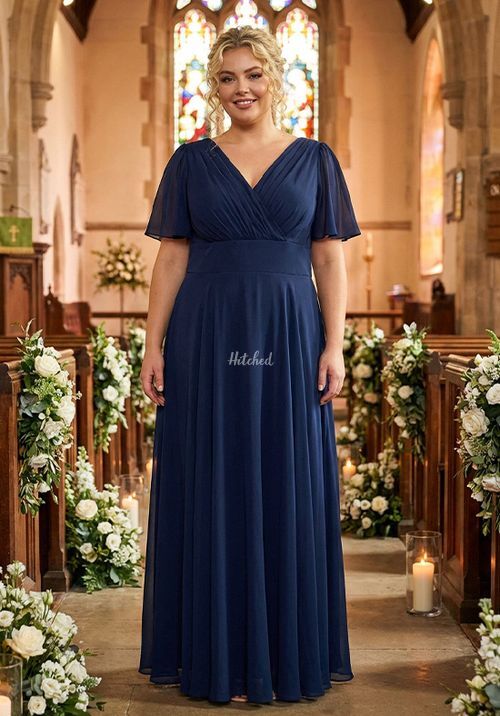 Isabelle Navy Float Sleeve Maxi Dress, Scarlett & Jo
