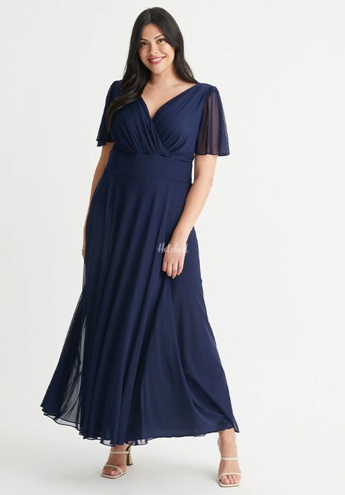 Isabelle Navy Float Sleeve Maxi Dress, Scarlett & Jo