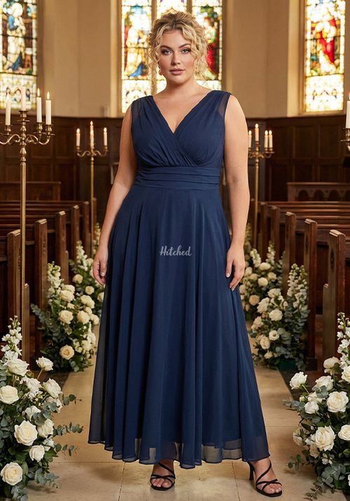 Nancy Marilyn Solid Navy Mesh Maxi Dress, Scarlett & Jo