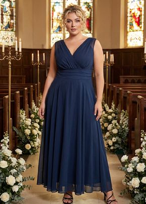 Nancy Marilyn Solid Navy Mesh Maxi Dress, Scarlett & Jo