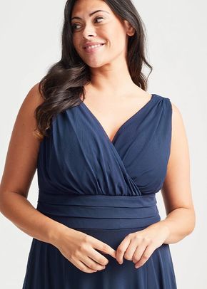 Nancy Marilyn Solid Navy Mesh Maxi Dress, Scarlett & Jo