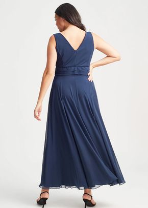 Nancy Marilyn Solid Navy Mesh Maxi Dress, Scarlett & Jo