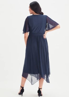 Julie Navy Hanky Hem Dress, Scarlett & Jo