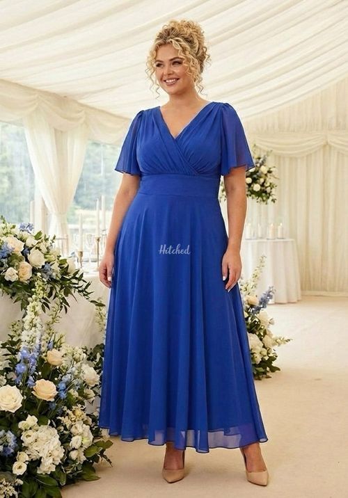 Isabelle Royal Blue Float Sleeve Maxi Dress, Scarlett & Jo