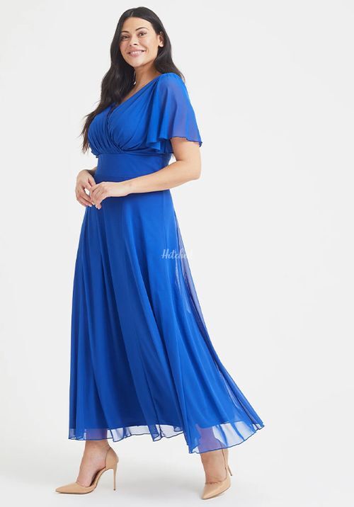 Isabelle Royal Blue Float Sleeve Maxi Dress, Scarlett & Jo