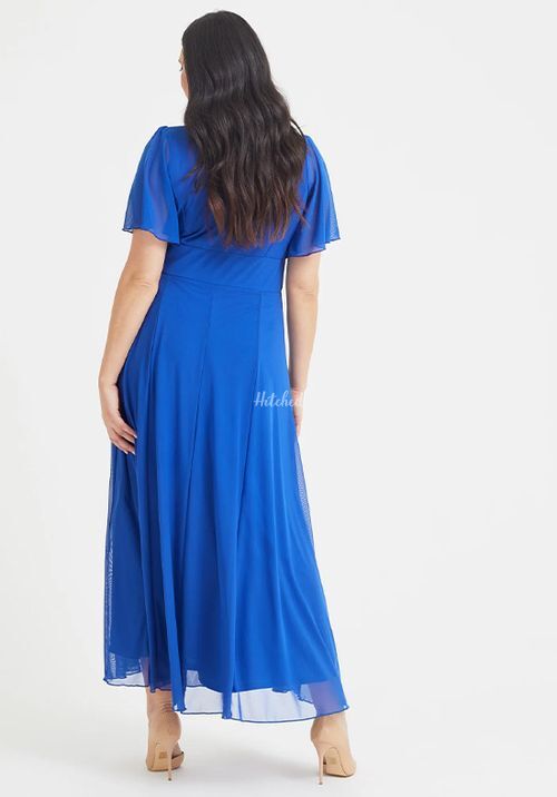 Isabelle Royal Blue Float Sleeve Maxi Dress, Scarlett & Jo
