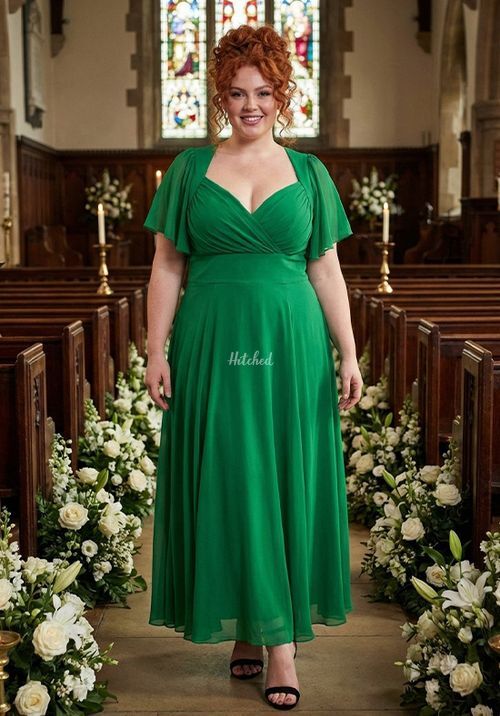 Kemi Emerald Green Bolero Wrap Bodice Maxi Gown, Scarlett & Jo
