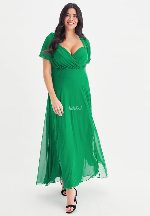 Kemi Emerald Green Bolero Wrap Bodice Maxi Gown, Scarlett & Jo