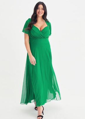 Kemi Emerald Green Bolero Wrap Bodice Maxi Gown, Scarlett & Jo