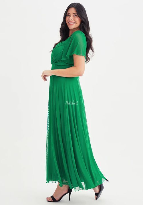 Kemi Emerald Green Bolero Wrap Bodice Maxi Gown, Scarlett & Jo
