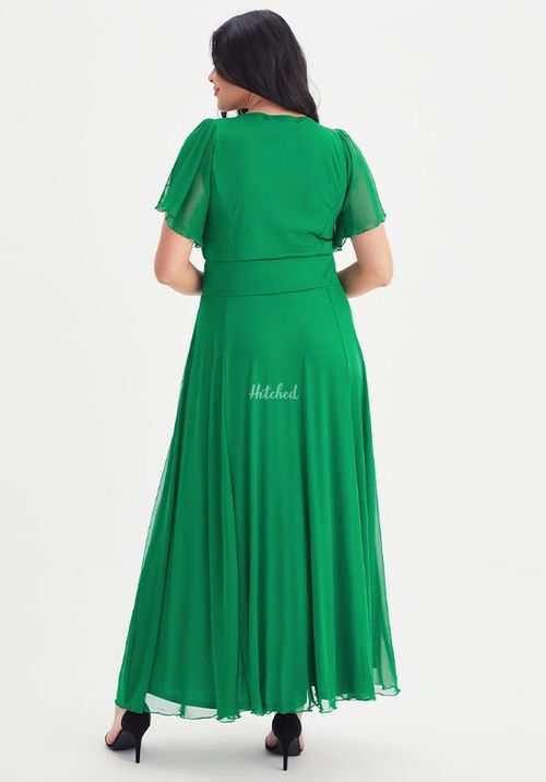 Kemi Emerald Green Bolero Wrap Bodice Maxi Gown, Scarlett & Jo