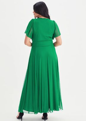 Kemi Emerald Green Bolero Wrap Bodice Maxi Gown, Scarlett & Jo