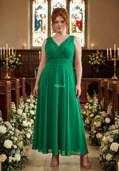 Nancy Marilyn Solid Green Mesh Maxi Dress, Scarlett & Jo