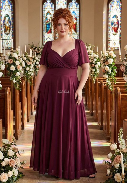 Kemi Wine Bolero Wrap Bodice Mesh Maxi Gown, Scarlett & Jo