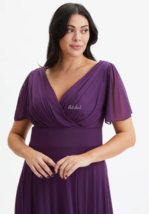 Isabelle Purple Float Sleeve Maxi Dress, Scarlett & Jo