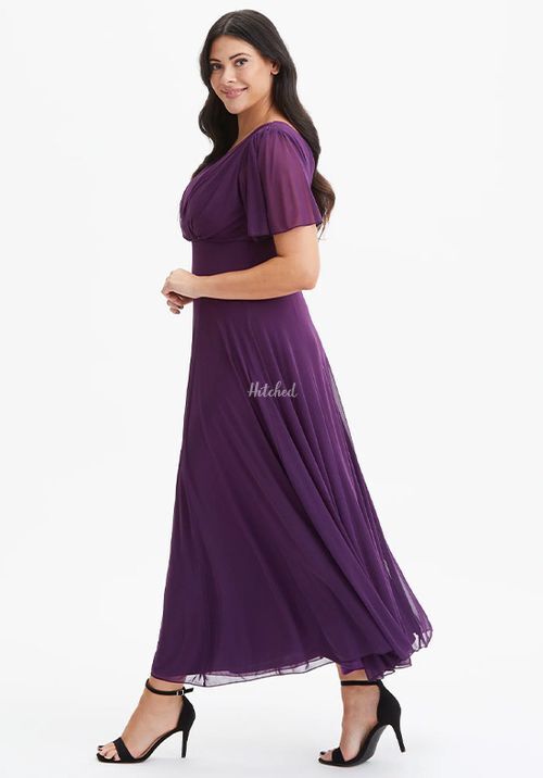 Isabelle Purple Float Sleeve Maxi Dress, Scarlett & Jo