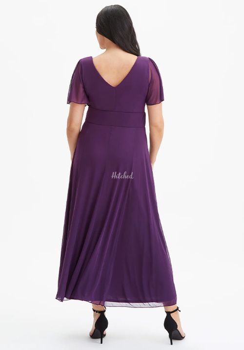 Isabelle Purple Float Sleeve Maxi Dress, Scarlett & Jo