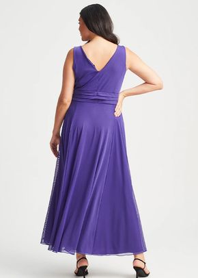 Nancy Marilyn Maxi Dress in Bold Purple Mesh, Scarlett & Jo