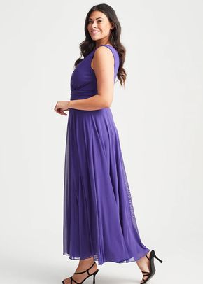 Nancy Marilyn Maxi Dress in Bold Purple Mesh, Scarlett & Jo