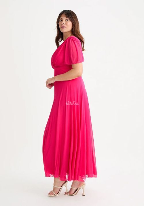 Isabelle Cerise Float Sleeve Maxi Dress, Scarlett & Jo