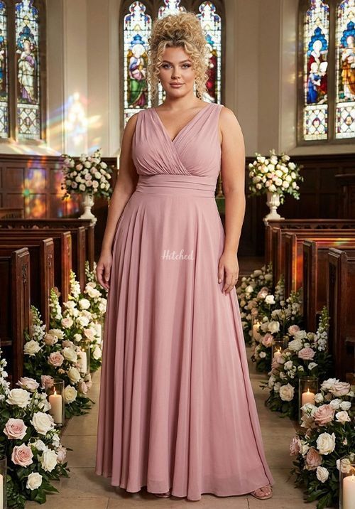 Nancy Marilyn Blush Pink Chiffon Maxi Dress, Scarlett & Jo