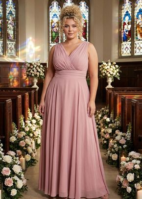 Nancy Marilyn Blush Pink Chiffon Maxi Dress, Scarlett & Jo