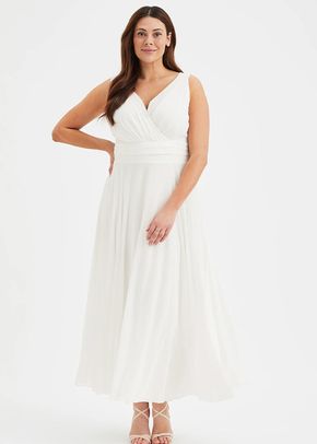 Nancy Marilyn Solid Ivory Mesh Maxi Dress, Scarlett & Jo
