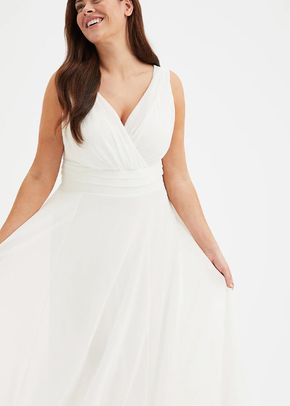 Nancy Marilyn Solid Ivory Mesh Maxi Dress, Scarlett & Jo