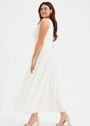 Nancy Marilyn Solid Ivory Mesh Maxi Dress, Scarlett & Jo