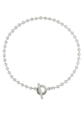 Gucci Silver Boule Chain T-Bar Necklace, Ernest Jones