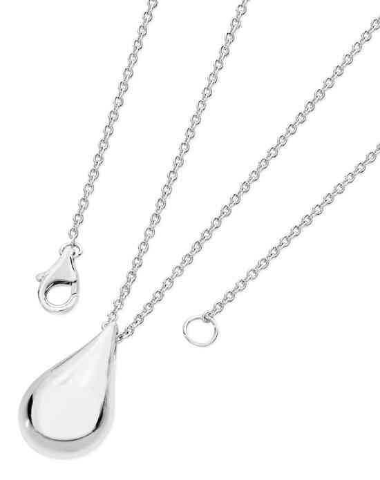 lucy quartermaine silver 925 large tear drop necklace