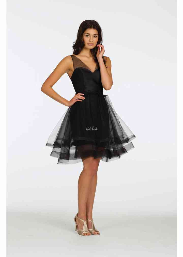 3433 Lazaro Noir Bridesmaid Dresses