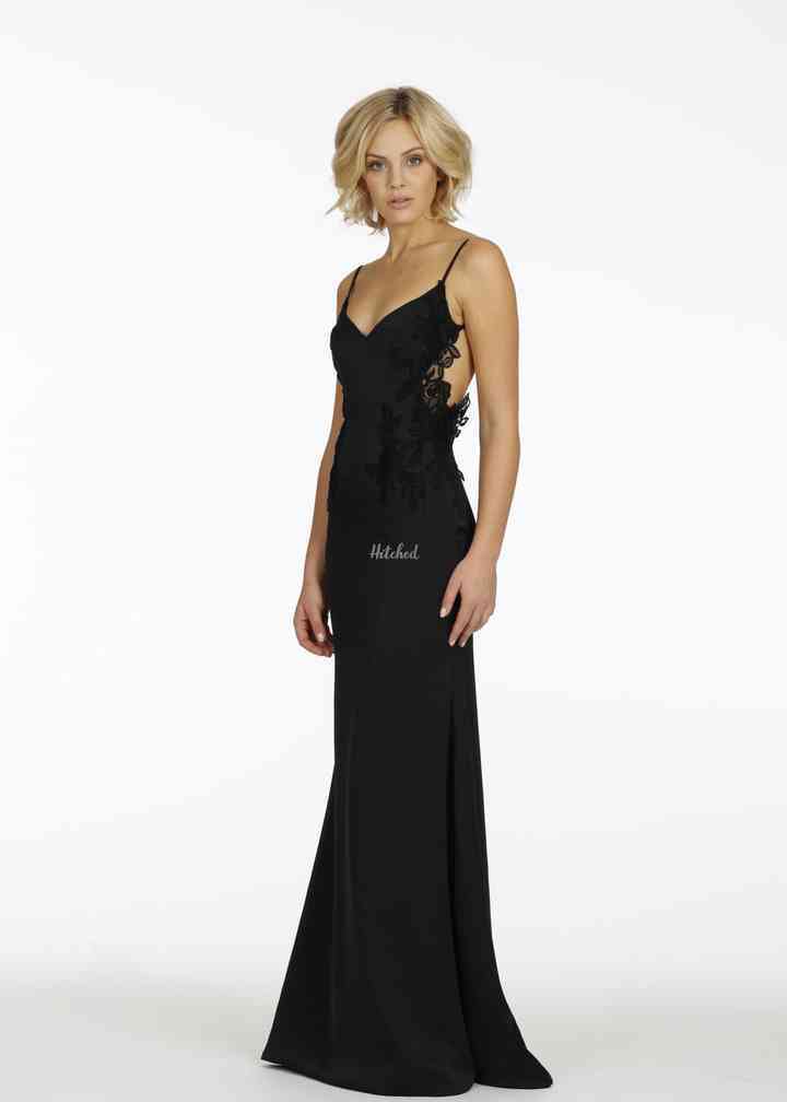 3433 Lazaro Noir Bridesmaid Dresses