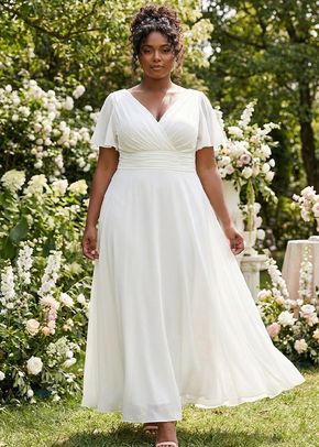 Isabelle Ivory Float Sleeve Maxi Dress, 1361