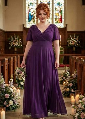 Isabelle Purple Float Sleeve Maxi Dress, Scarlett & Jo