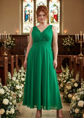 Nancy Marilyn Solid Green Mesh Maxi Dress, 1361