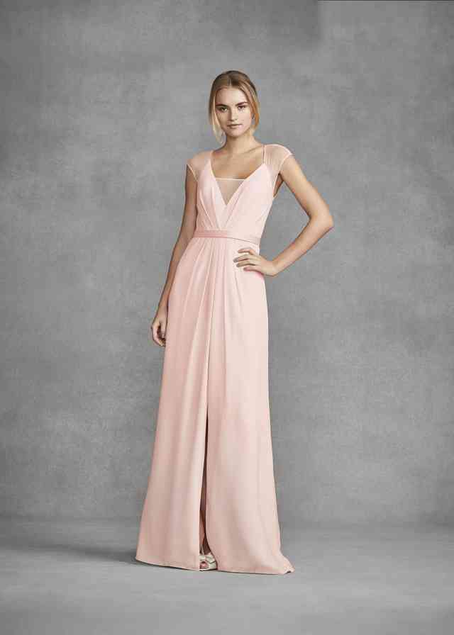 vera wang white bridesmaid dress