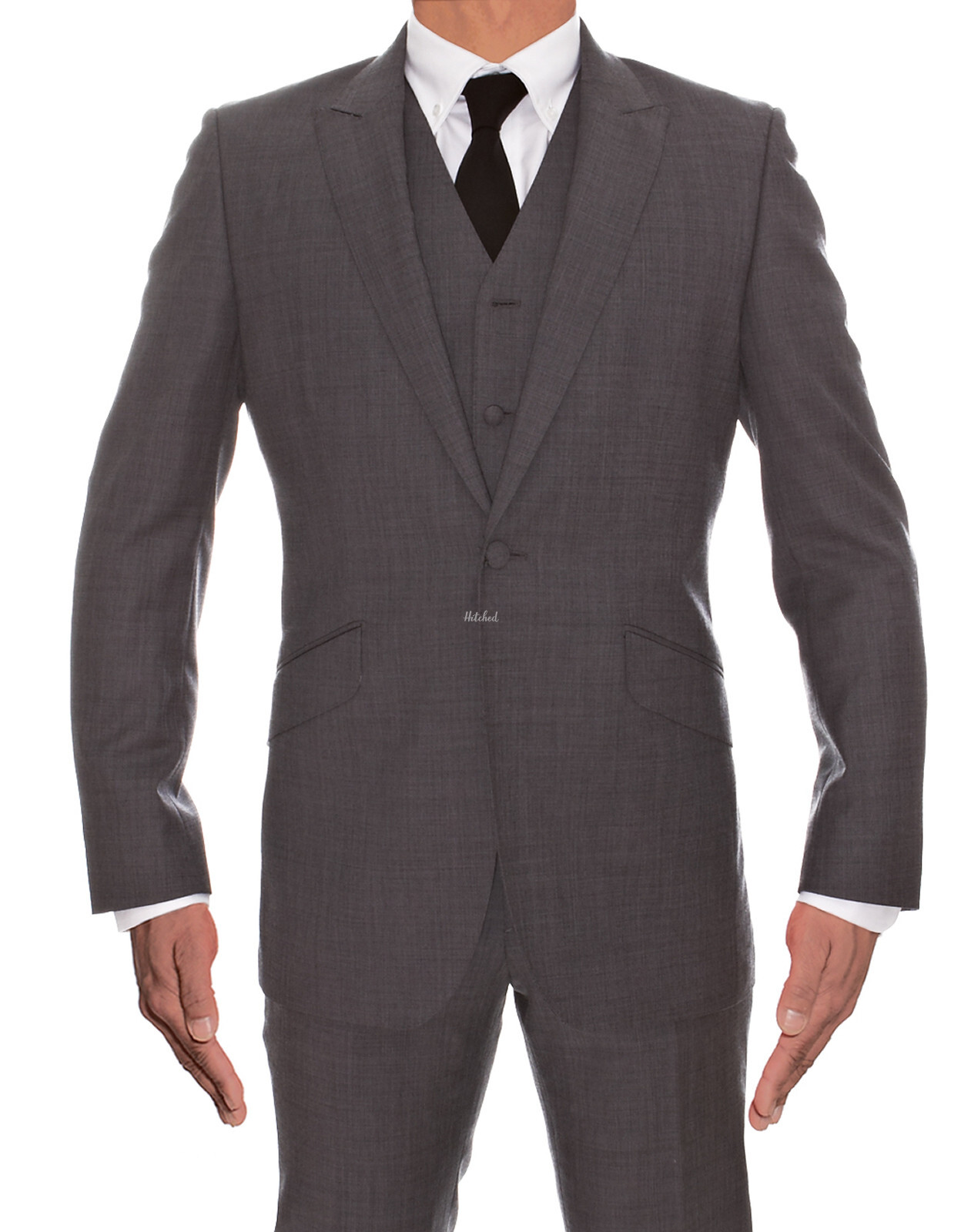 Grey Wool 2 Piece & Waistcoat Mens Wedding Suit from Adam Waite ...