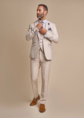Caridi Beige Three Piece Suit, 1333